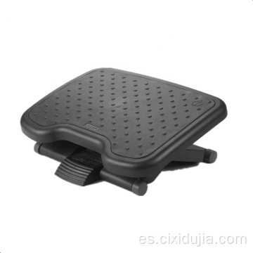 Reposapiés ergonómico ajustable de plástico negro